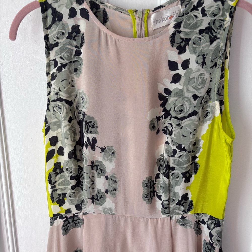 Shakuhachi 100% Silk Acid Bloom Kick Out Floral Sleeveless Dress Size Small - Picture 4 of 12
